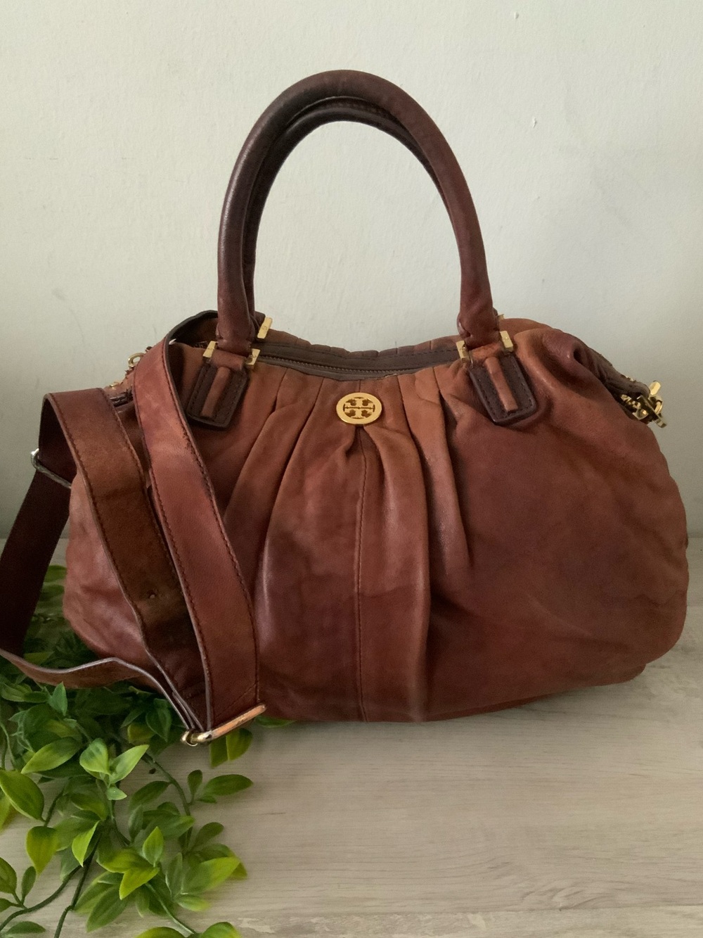 TORY BURCH VERONA COGNAC CROSSBODY SATCHEL BAG - Picture 9 of 15